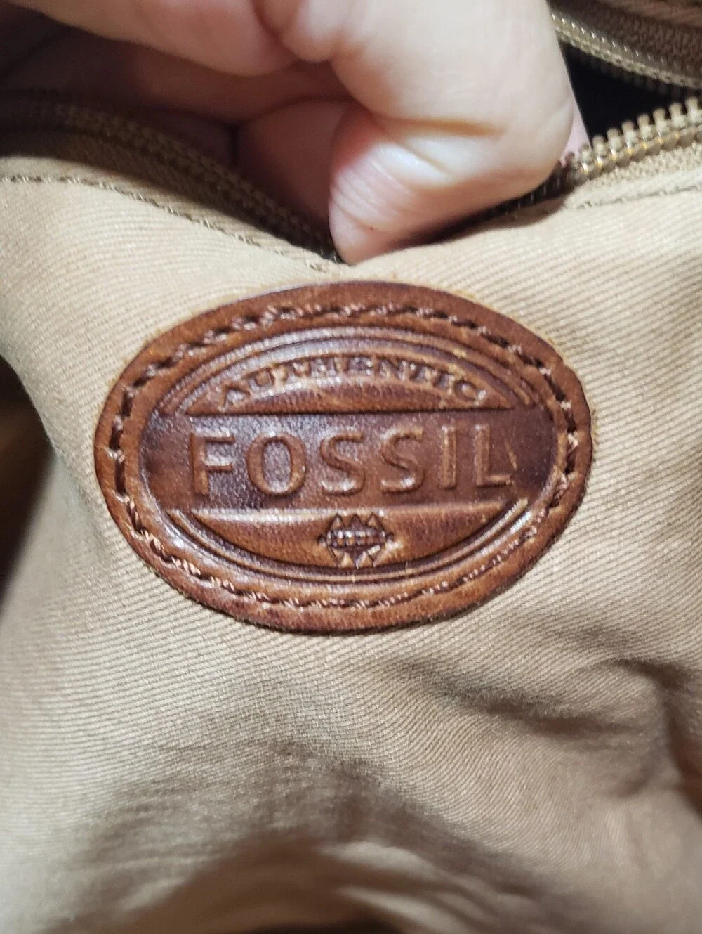 Fossil Vintage 'Estate' Brown Leather Messenger Shoulder Bag